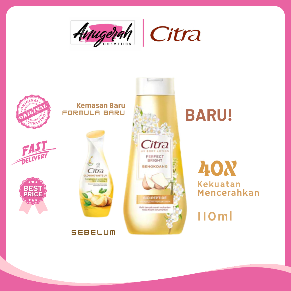 Citra Hand and Body Lotion Bengkoang & Green Tea Natural Glow 210mL