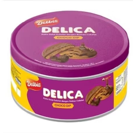 delica biskuit coklat kaleng