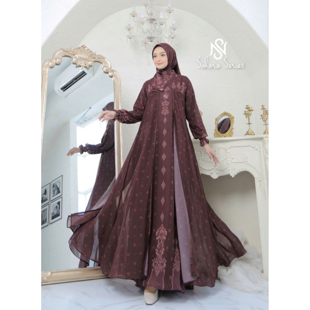SAHARA SERIES BY NAIS SYARI GAMIS PRINTING SET SEGI EMPAT