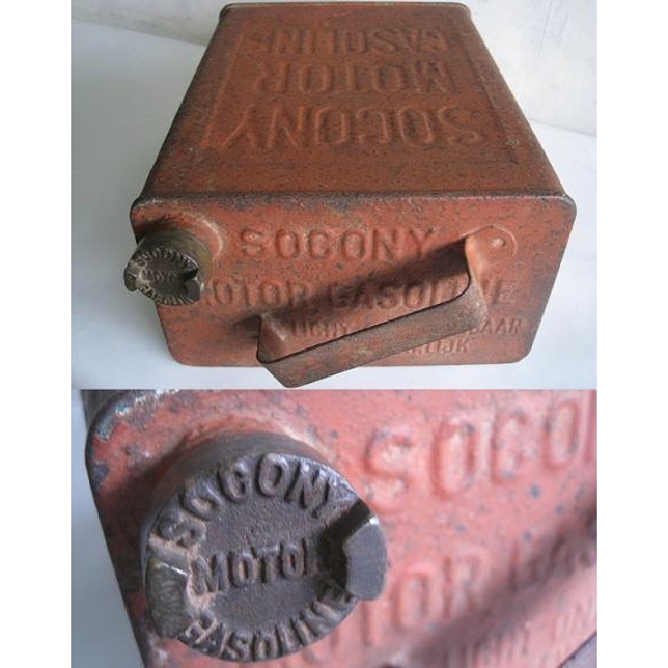 Jerigen baja petroleum / bensin SOCONY MOTOR GASOLINE era Ned-Indie