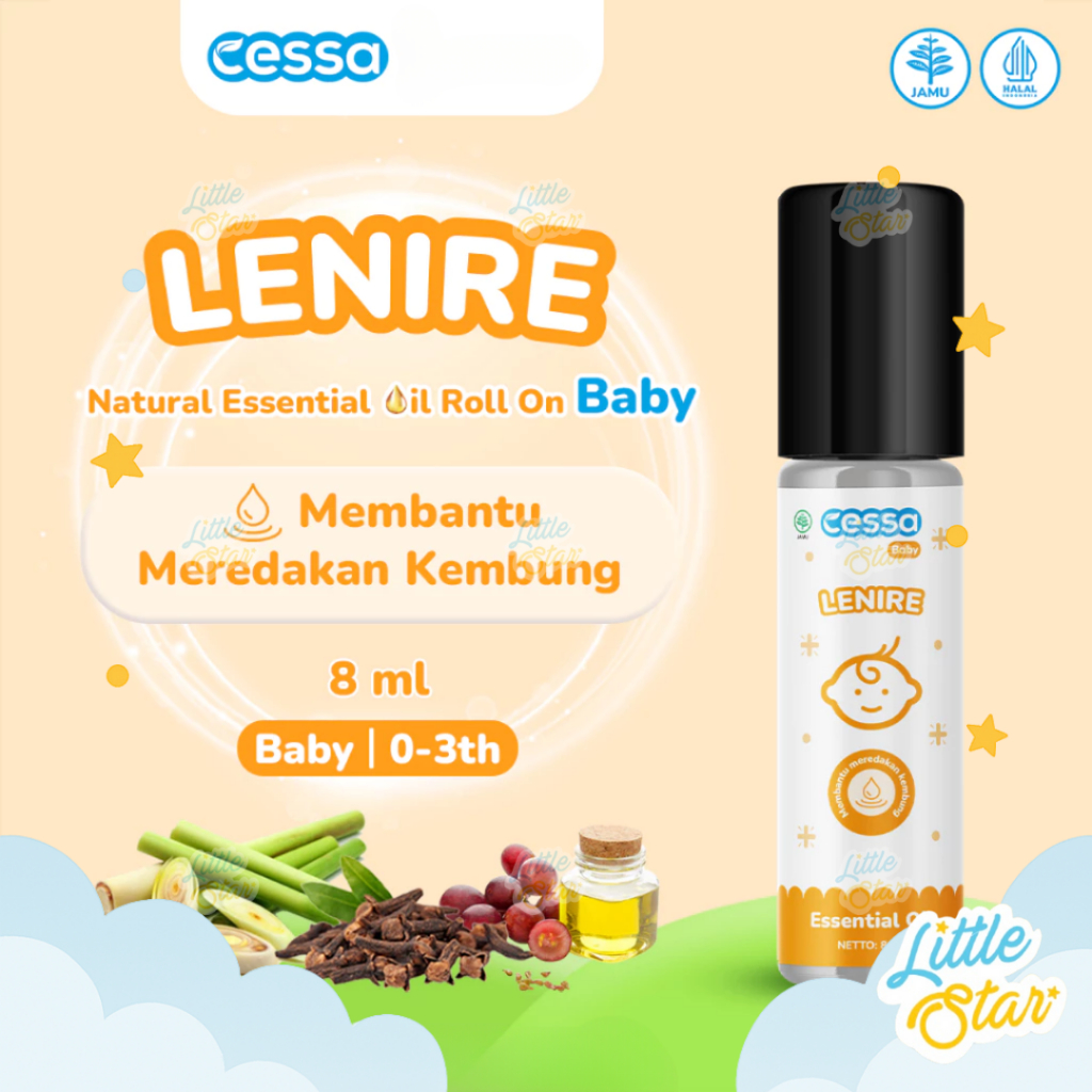 Cessa Baby Lenire 8ml Natural Essential Oil Minyak Bayi Meredakan Perut Kembung Mual