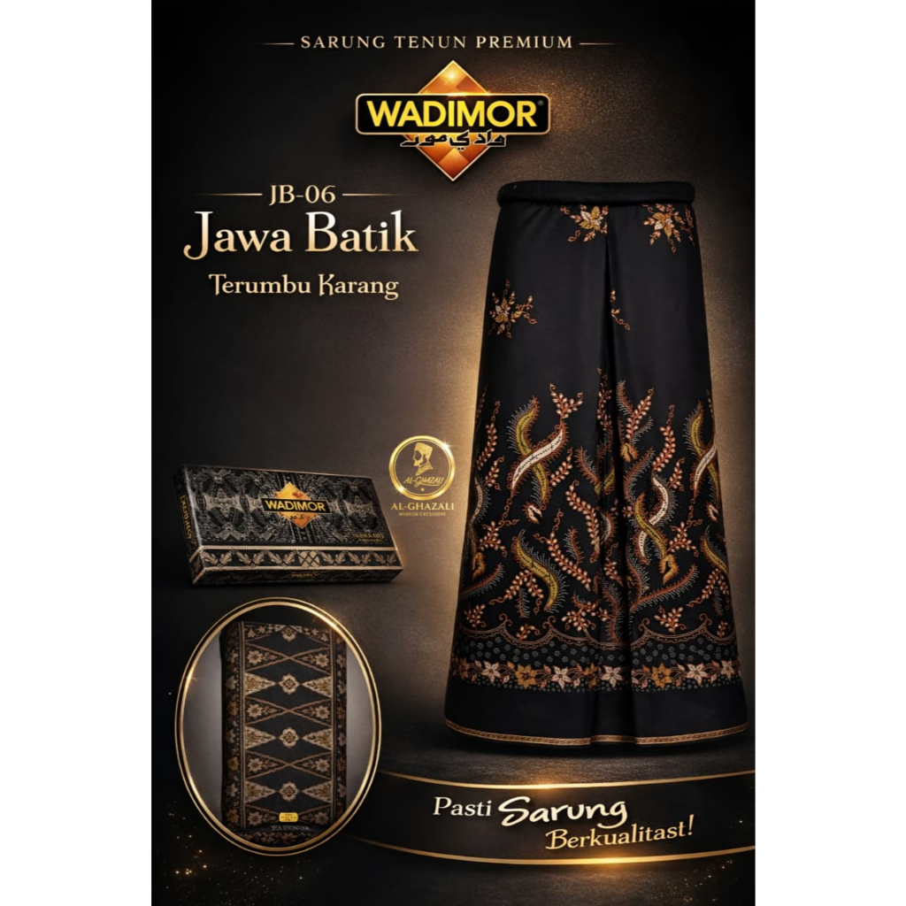 Wadimor Sarung Tenun Jawa Batik Terbaru - Sarung Wadimor Polos Putih Tumpal