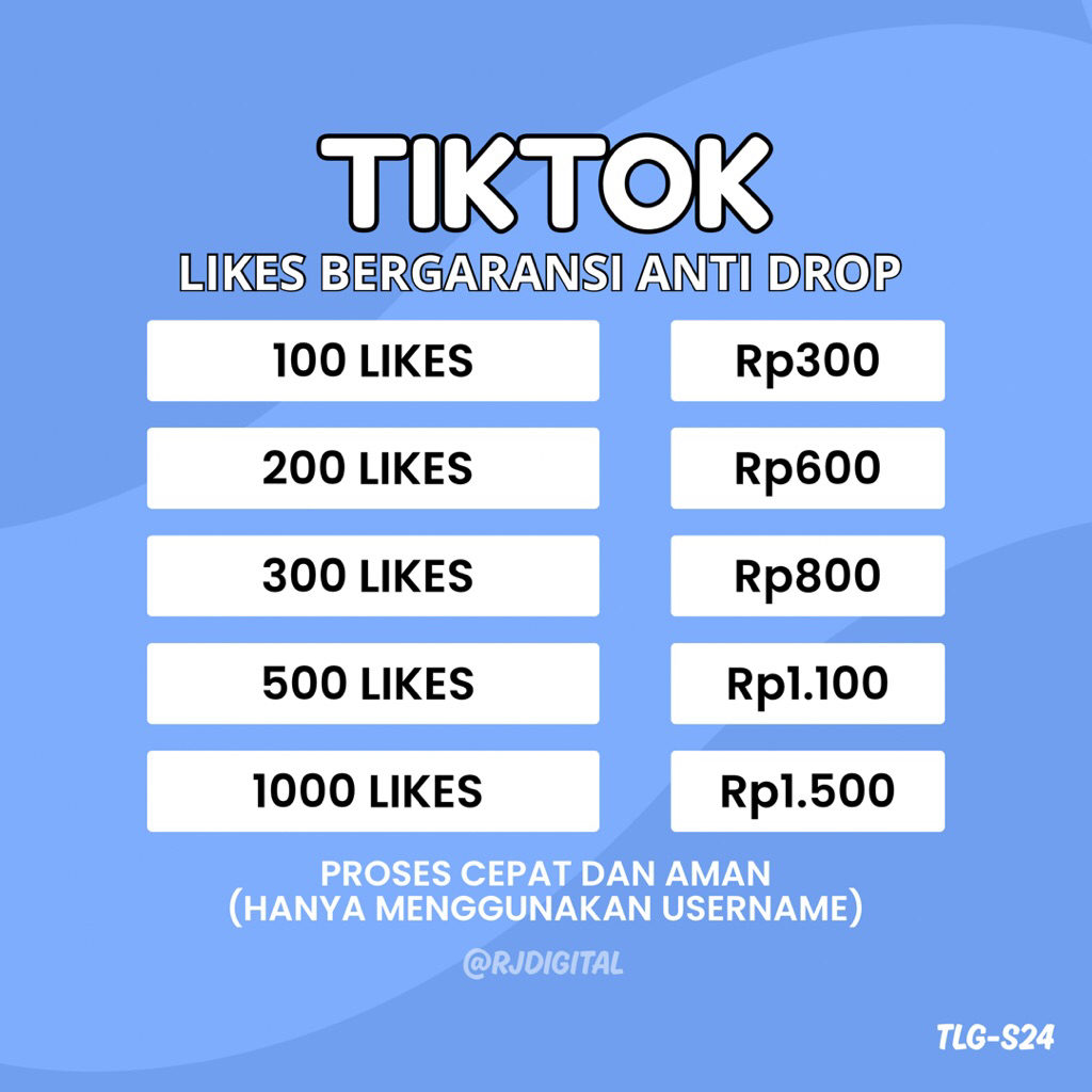 1K TIKTOK LIKES HIGH QUALITY | LIKES TIKTOK NON DROP | TANDA SUKA TIKTOK BERGARANSI | LIKES TIKTOK T