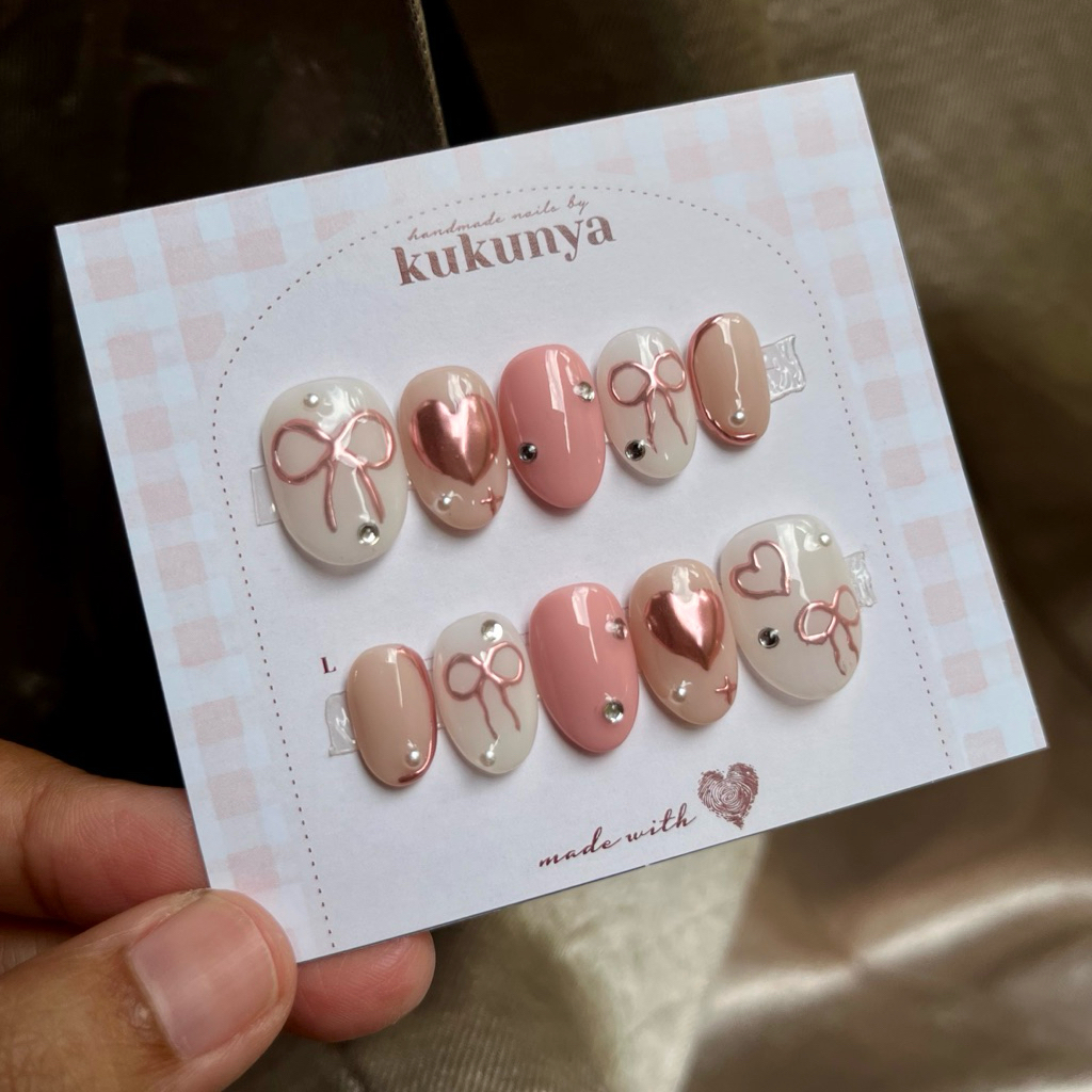 Zyda nails | cutie nails | press on nails pastel | baby pink nails