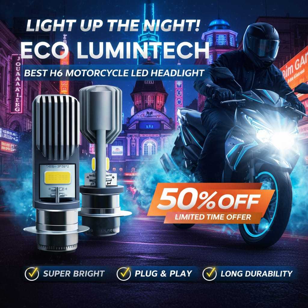 LED Motor H6 Cahaya Fokus Tengah Jalan - ECO LUMINTECH