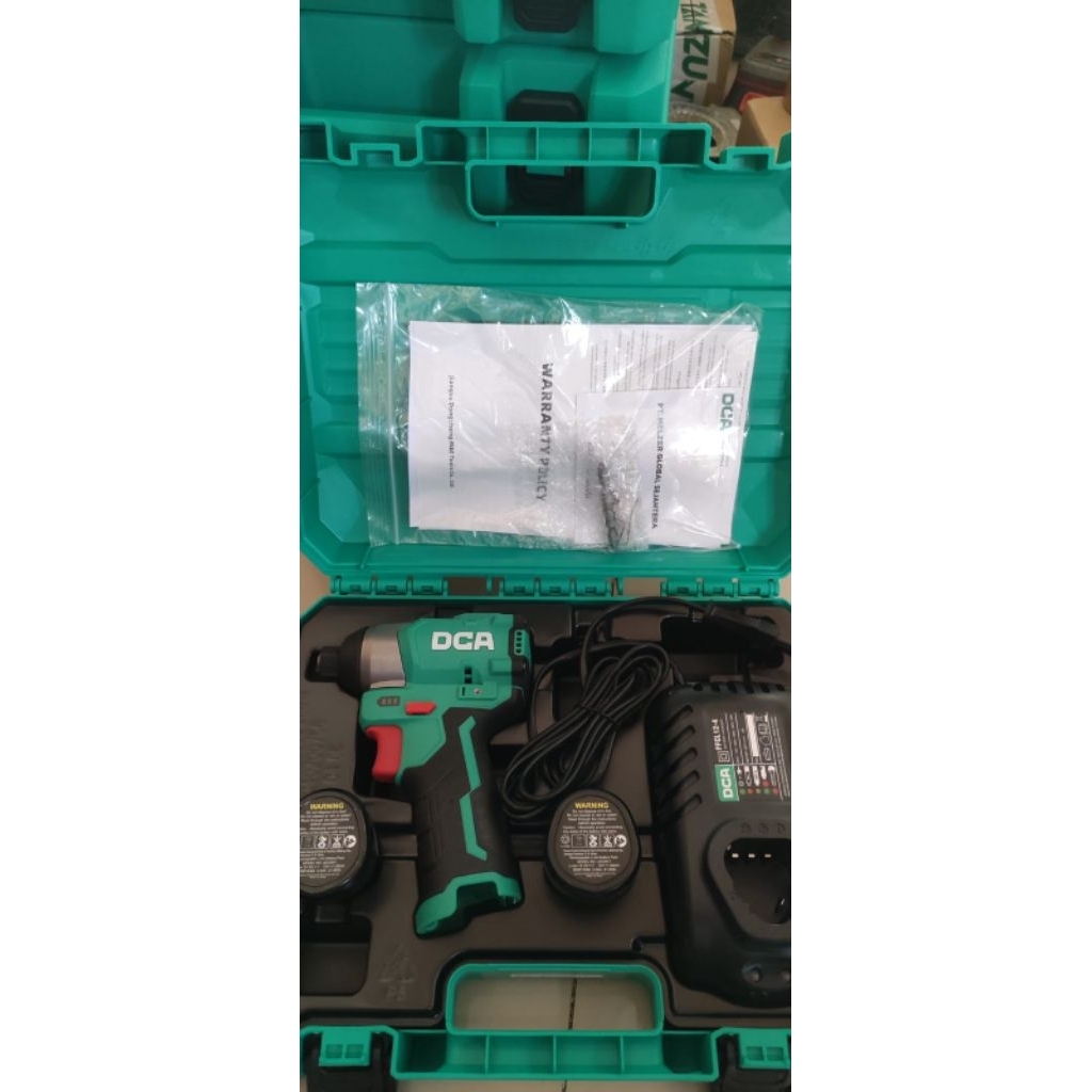 IMPACT DRIVER DCA ADPL04 lengkap fullset BARU ORIGINAL