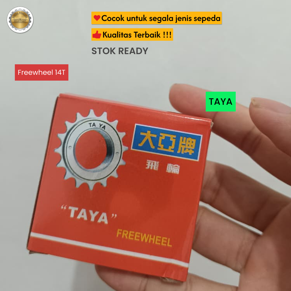 Freewheel Sepeda 14T TAYA - Gear Belakang / Friwil 14 Gigi Untuk Sepeda Single Speed & BMX