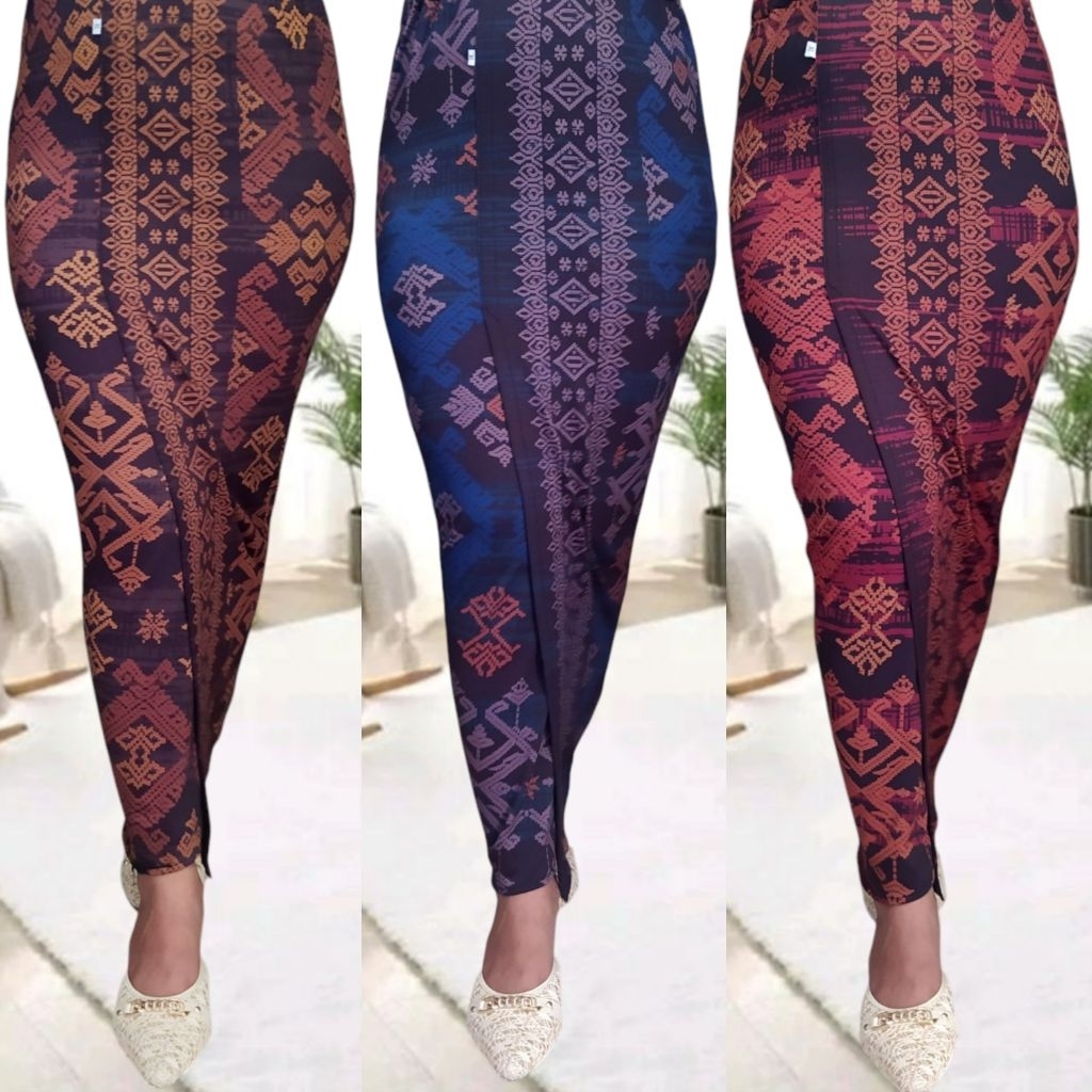 Rok span batik elastis melar wanita bawahan kebaya kamen jadi bali