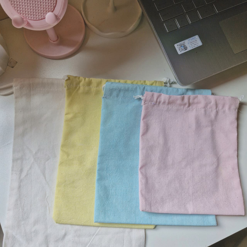 inner tas rajut kain blacu tebal/dalaman tas