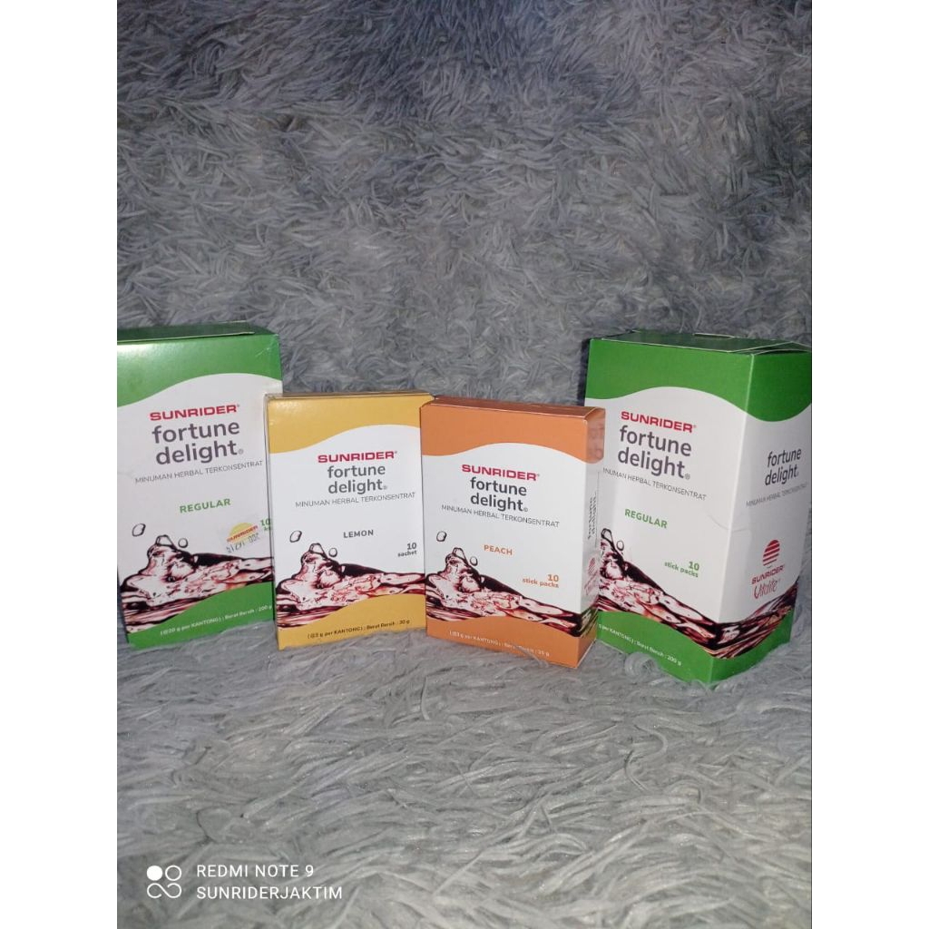 SUNRIDER ORI BEST SELLER FORTUNE DELIGHT LEMON AND PEACH 1BOX ISI 10 BKS