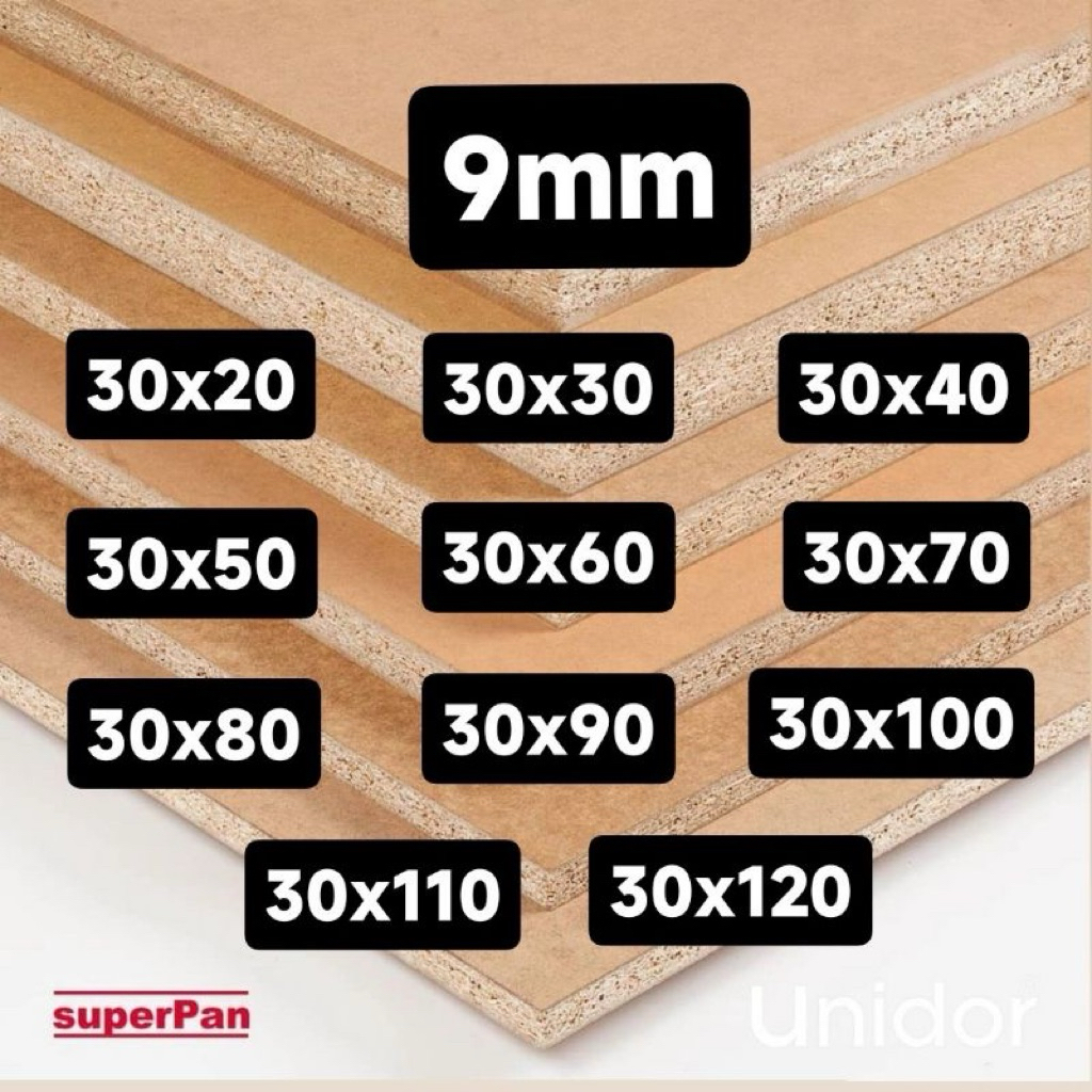 Triplek 9mm Lebar 30cm Halus Plywood Multiplek Meranti