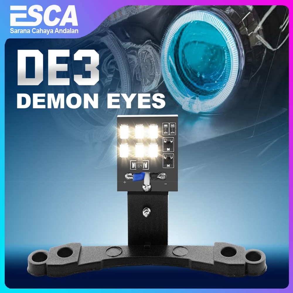 Demon Eyes Devil Eyes DE Semi Osram Model Batang 6 Mata LED Merk Vahid | Devil 3 kabel Bisa Auto Off