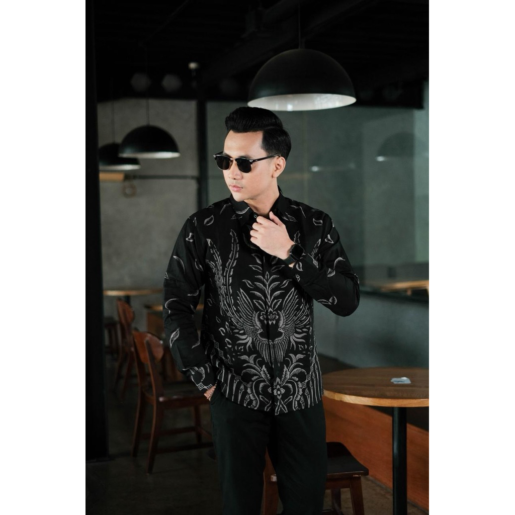 KEMEJA BATIK SOLO LAPIS FURING MOTIF MAHKOTA WENING