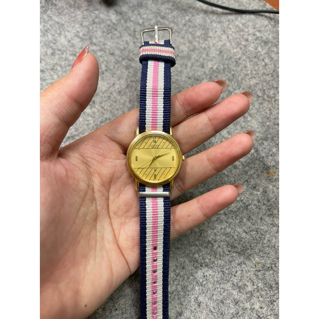 Jam tangan second citizen quarts japan gold plated