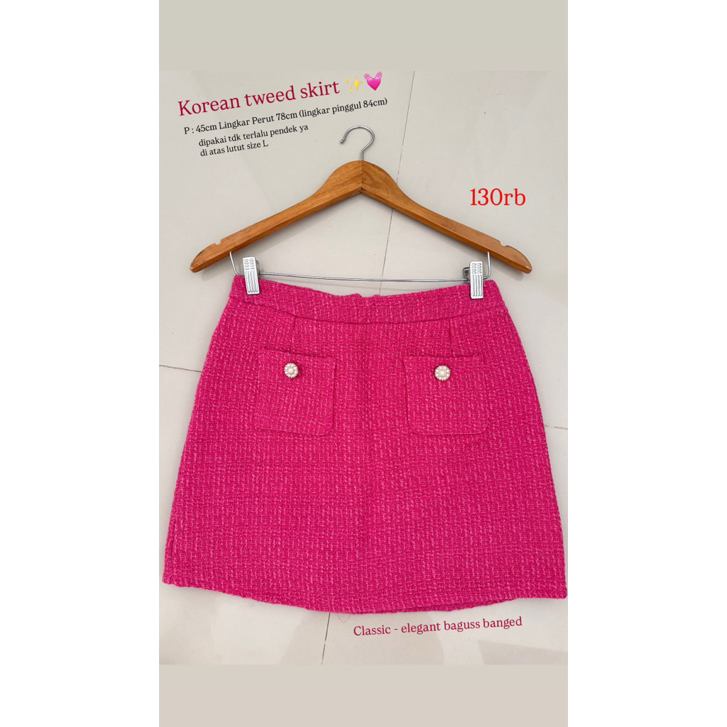 korean tweed skirt