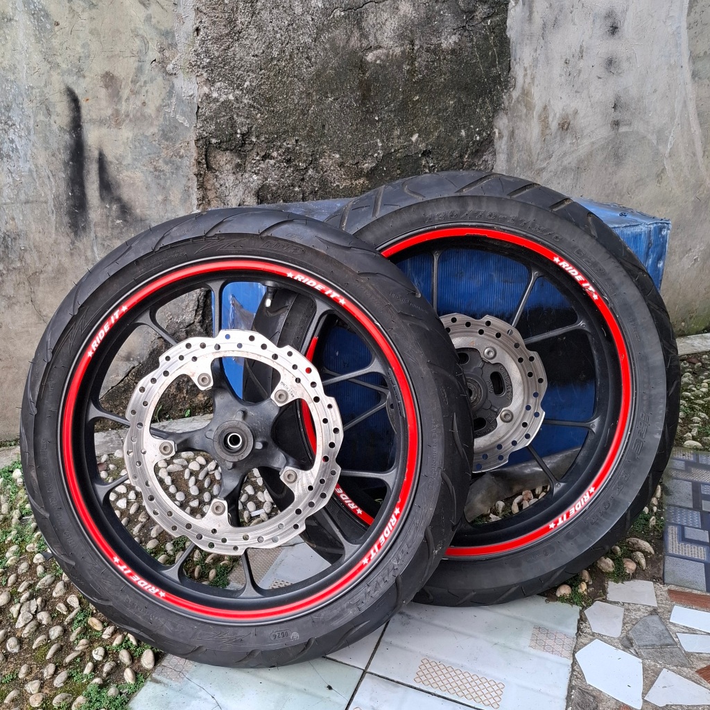 Velg cbr 150 led new facelift satu set ban depan belakang original copotan