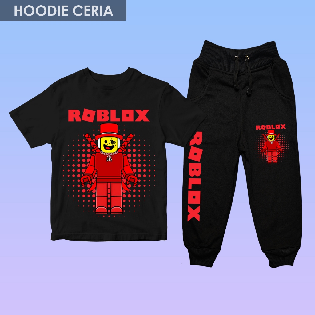 Setelan Baju Anak Gambar Roblox Sammy - Set Kaos Celana Karakter Sammy Roblox