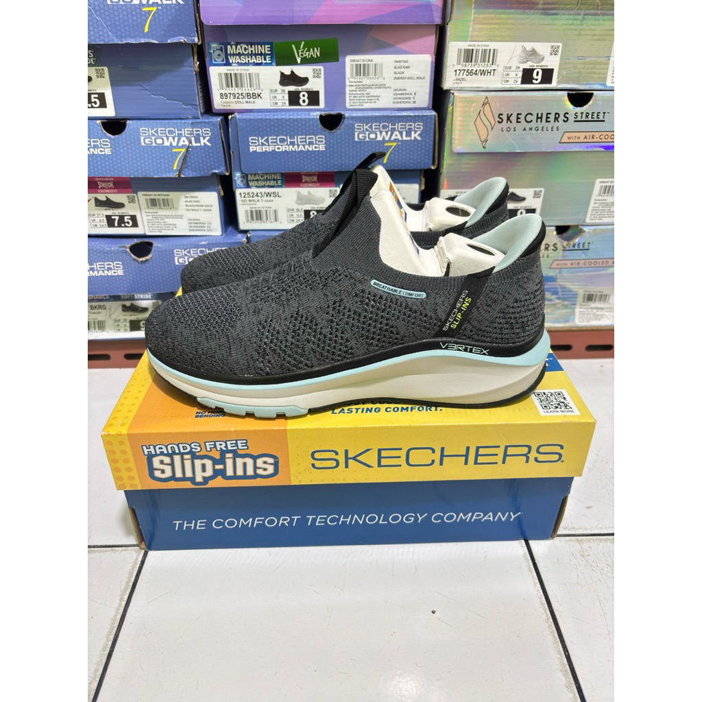 SIZE 42,43 SKECHERS VERTEX 233078BLK MEN SLIP INS