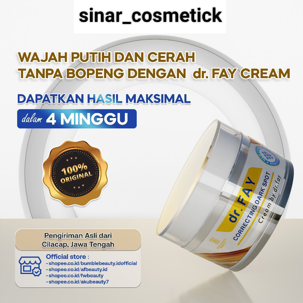 PROMO DR FAY CREAM PENGILANG BOPENG BEKAS JERAWAT DIKULIT WAJAH ( DR FAY )