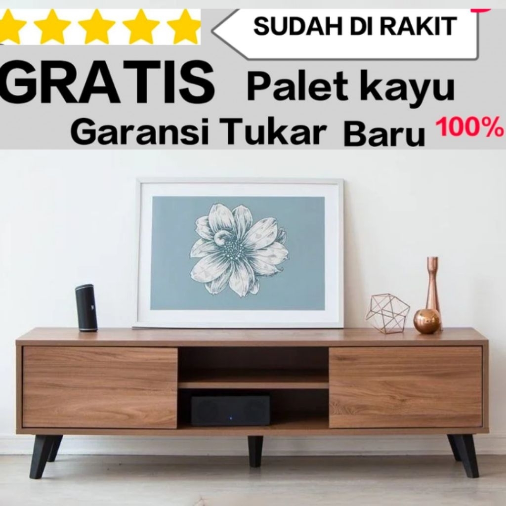Meja tv Minimalis Elegan Meja Tv keluarga anti rayap dan jamur