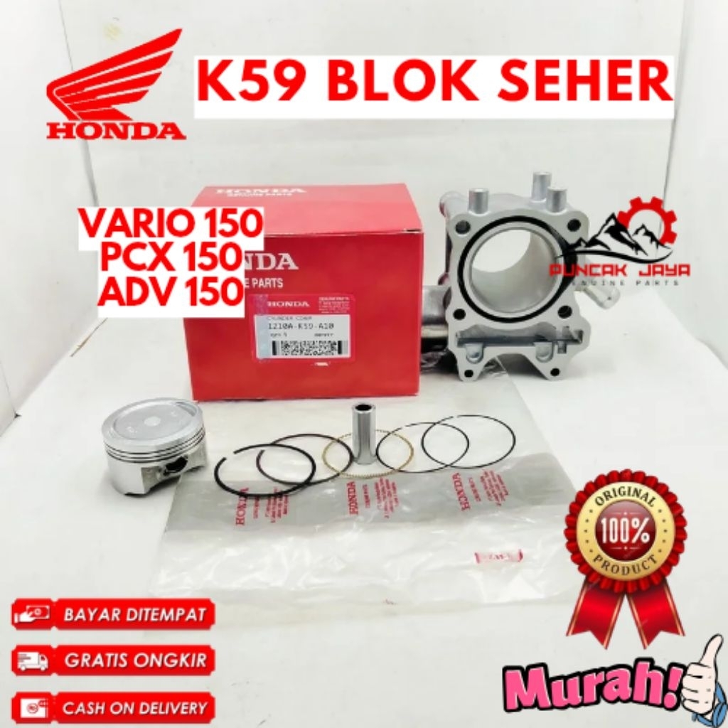 BLOK SEHER ORIGINAL HONDA KODE K59, BLOK SEHER VARIO 150, BLOK SEHER PCX 150, BLOK SEHER ADV 150