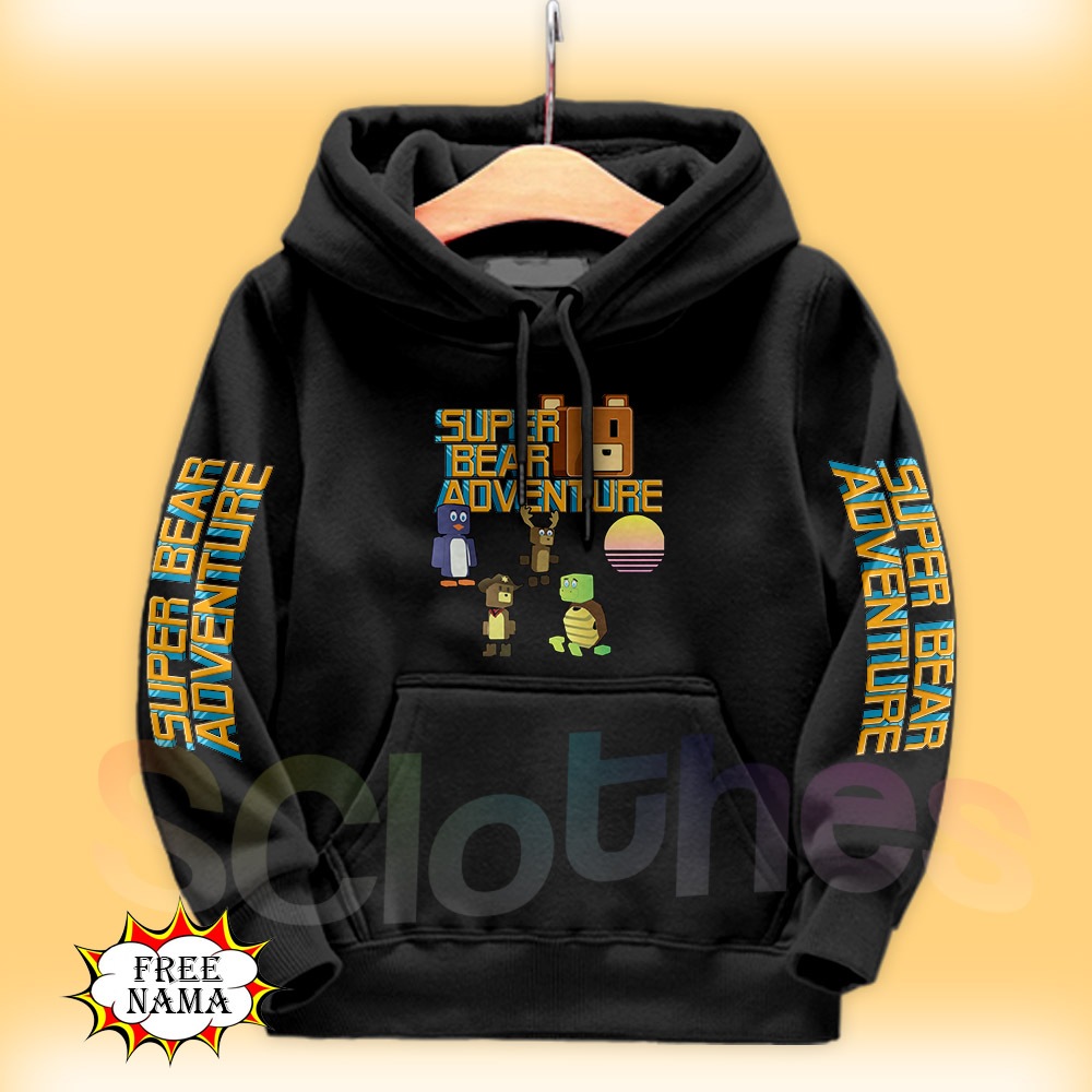 Hoodie Anak Jaket Anak Super Bear Adventure Beruang Rusa Penguin Kura-kura
