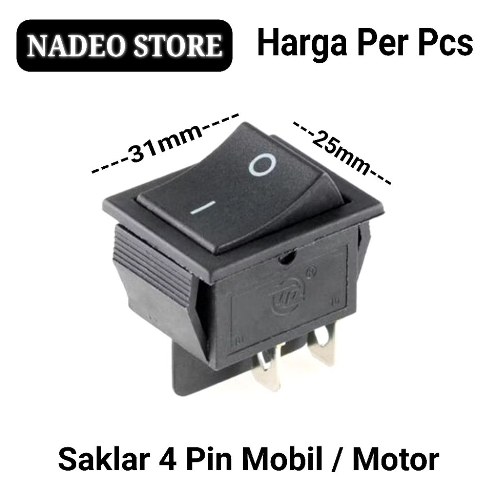 Saklar Besar On Off Mobil Motor 4 pin 4 Kaki Harga Per Pcs