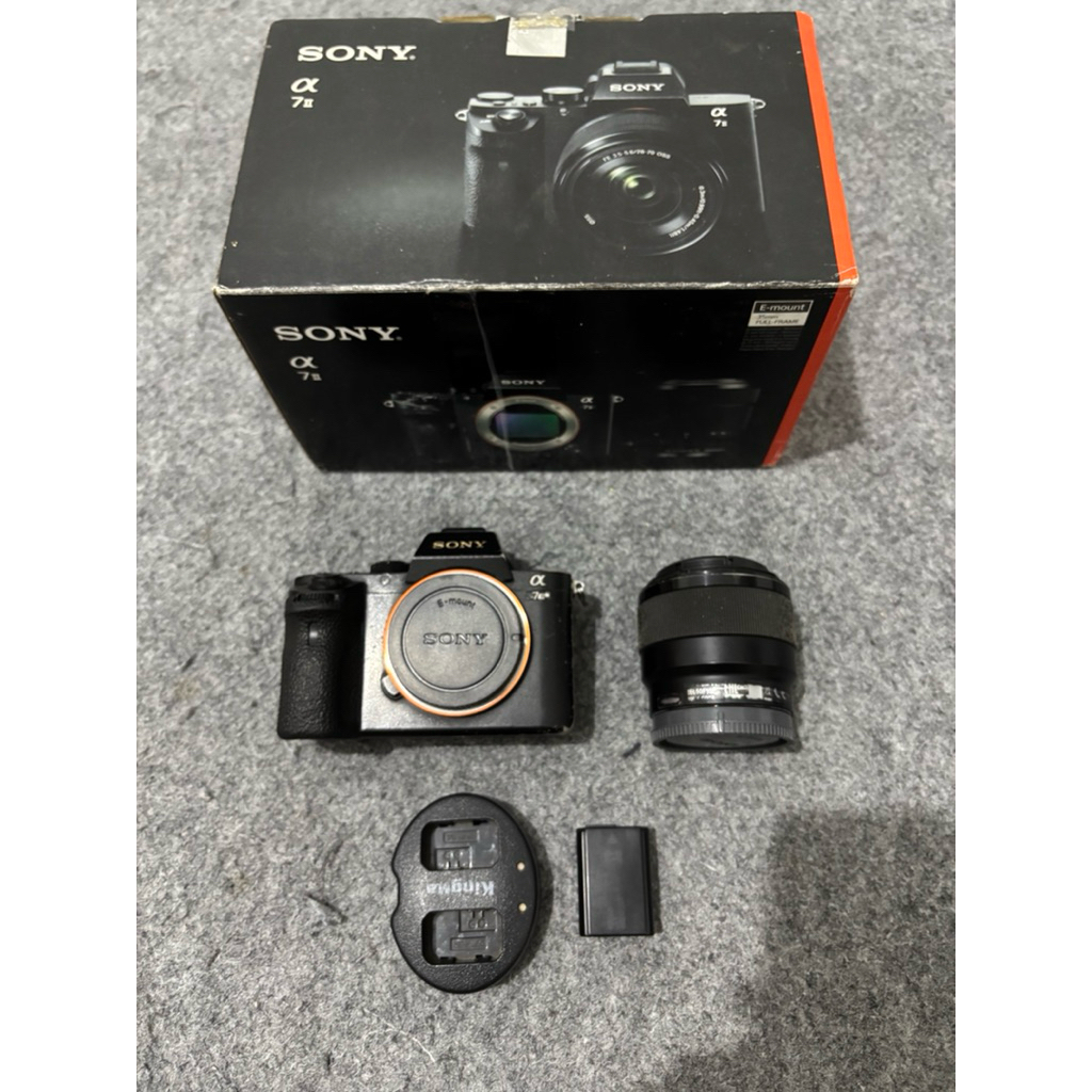 kamer sony a7ii dan lensa fix 50mm f1.8