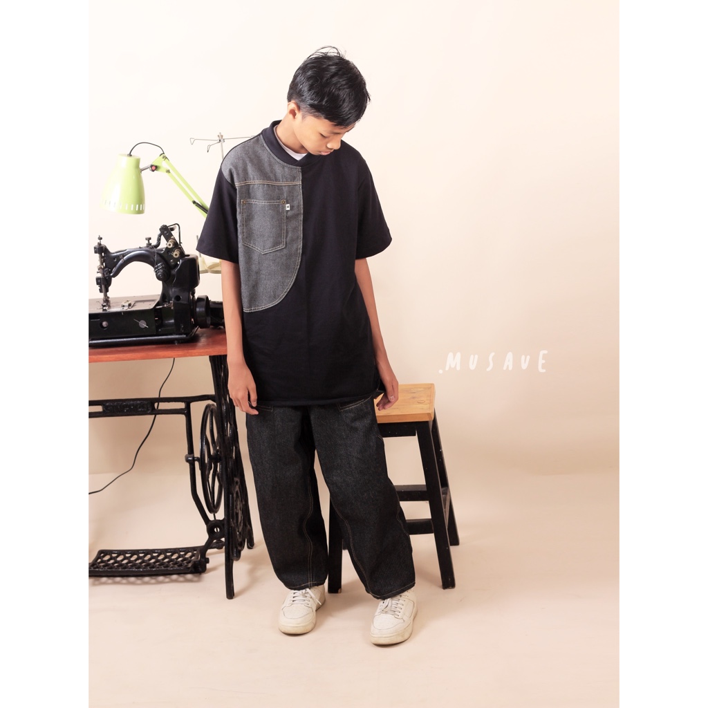 Jayid Kurta (Baju Kurta Denim Anak dan Remaja Premium)