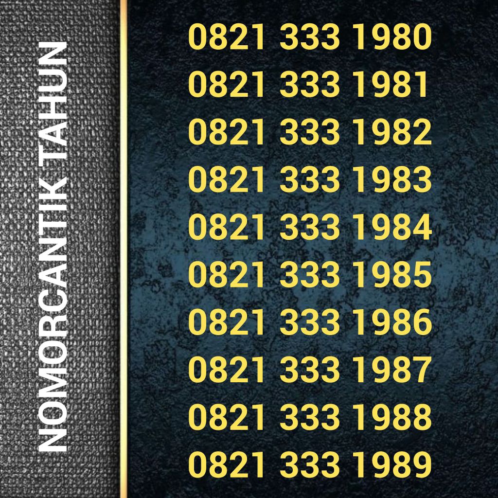 Kartu Perdana SIMPATI 11 Digit - Tahun Lahir - 0821 333 1980 1981 1982 1983 1984 1985 1986 1987 1989