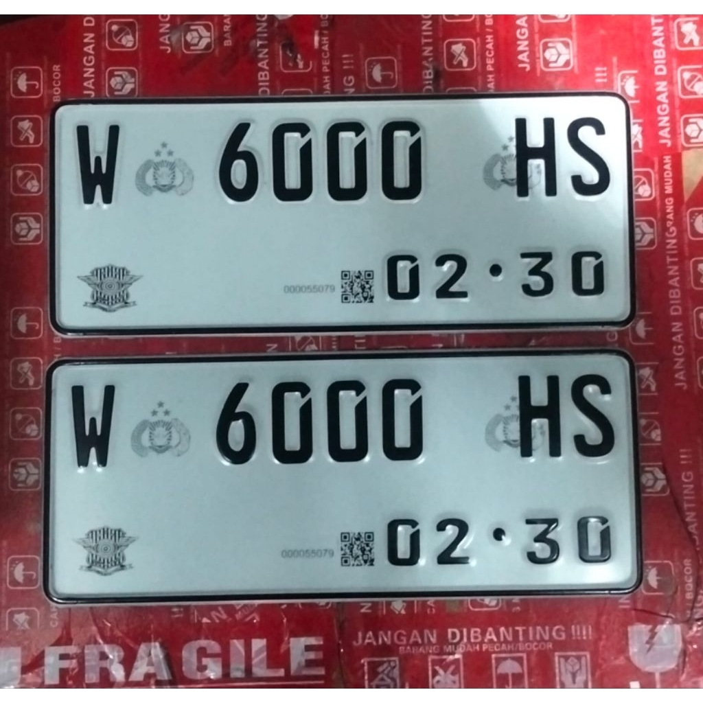 plat nomor motor reflektif barcode scanner