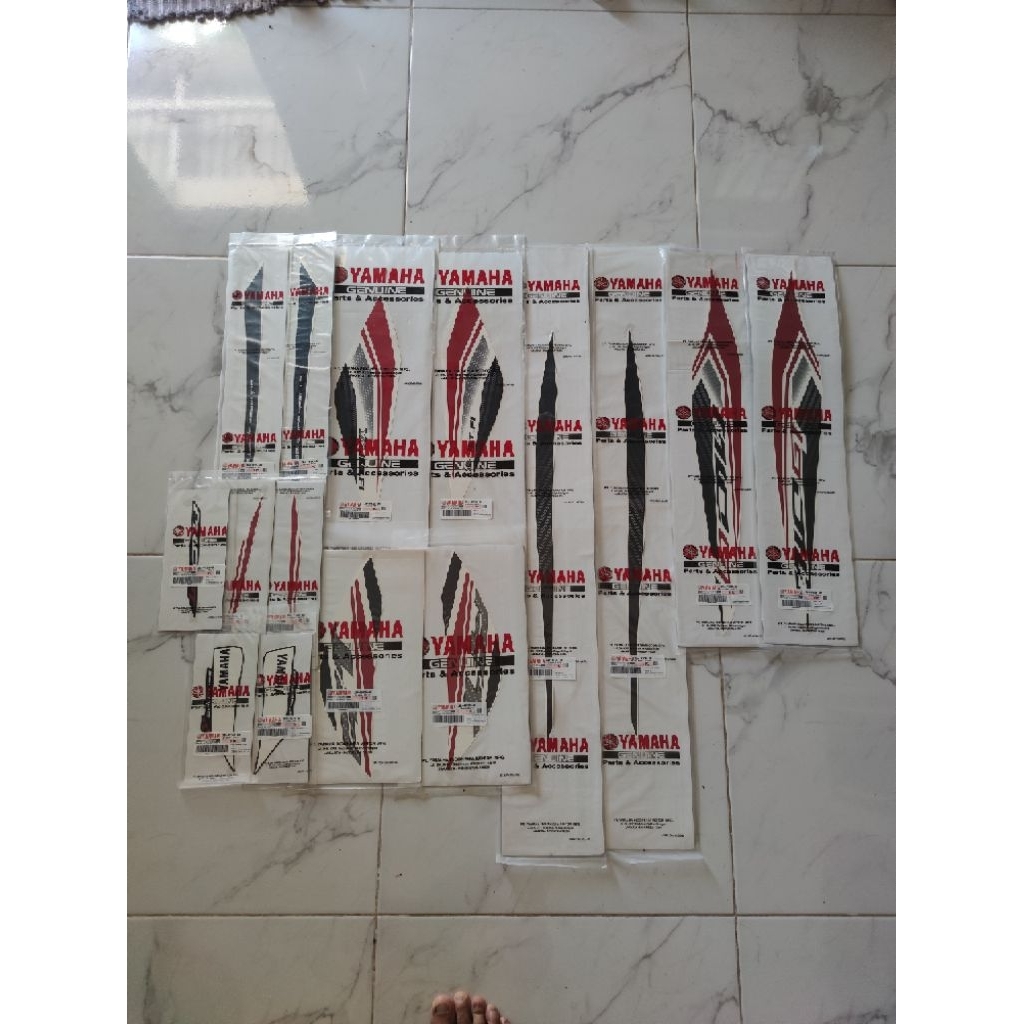Stiker Graphic Striping Set Yamaha Mio GT Merah Red 2013 2014 Fullset Original Yamaha