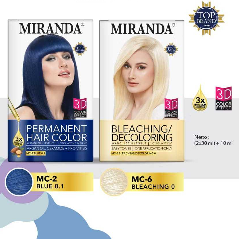 Miranda Paket Rambut MC2 Blue & MC6 Bleaching 30ml