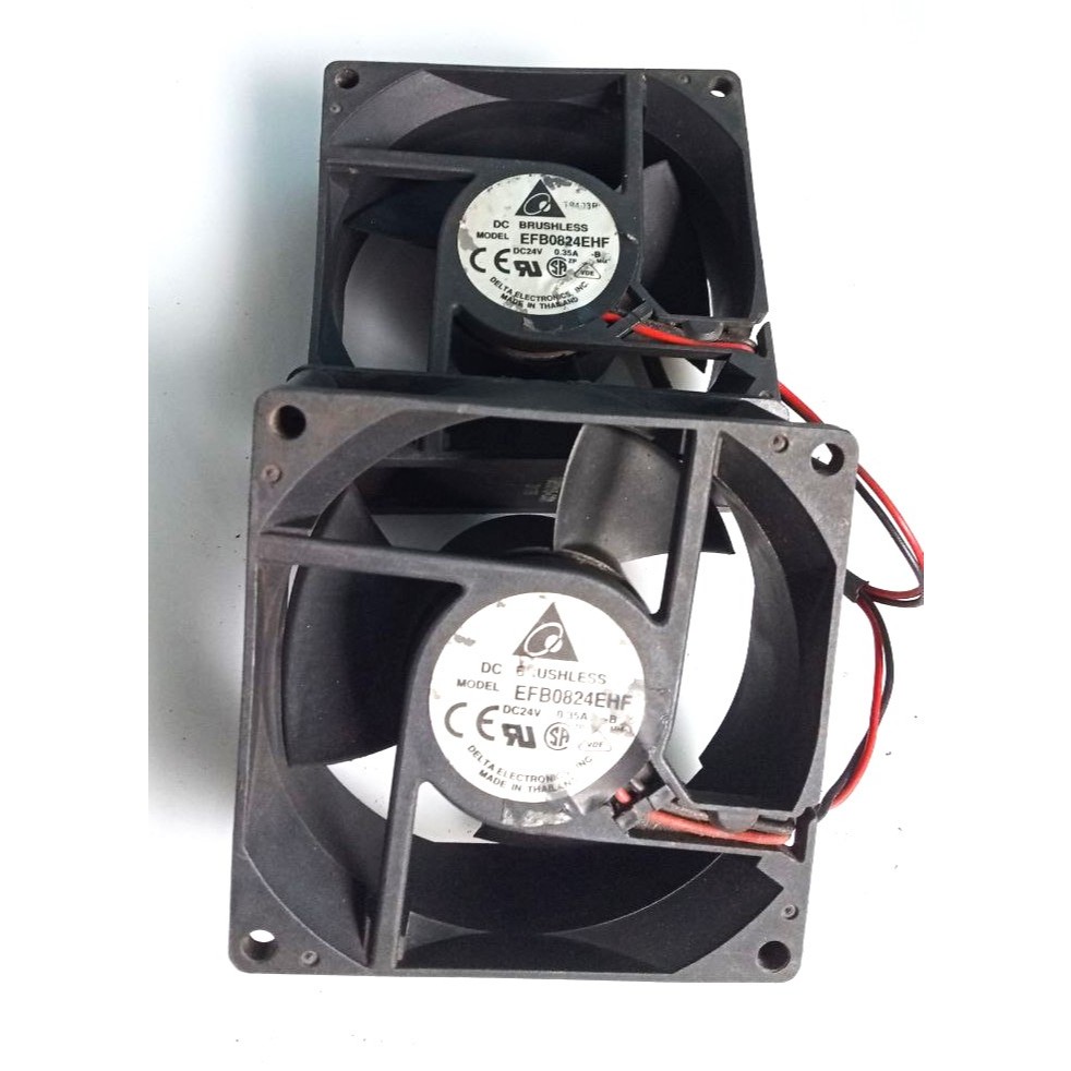 2pcs Fan Dc Delta EFB0824EHF 24v 0.35A 8x8x3.2cm Rpm5200