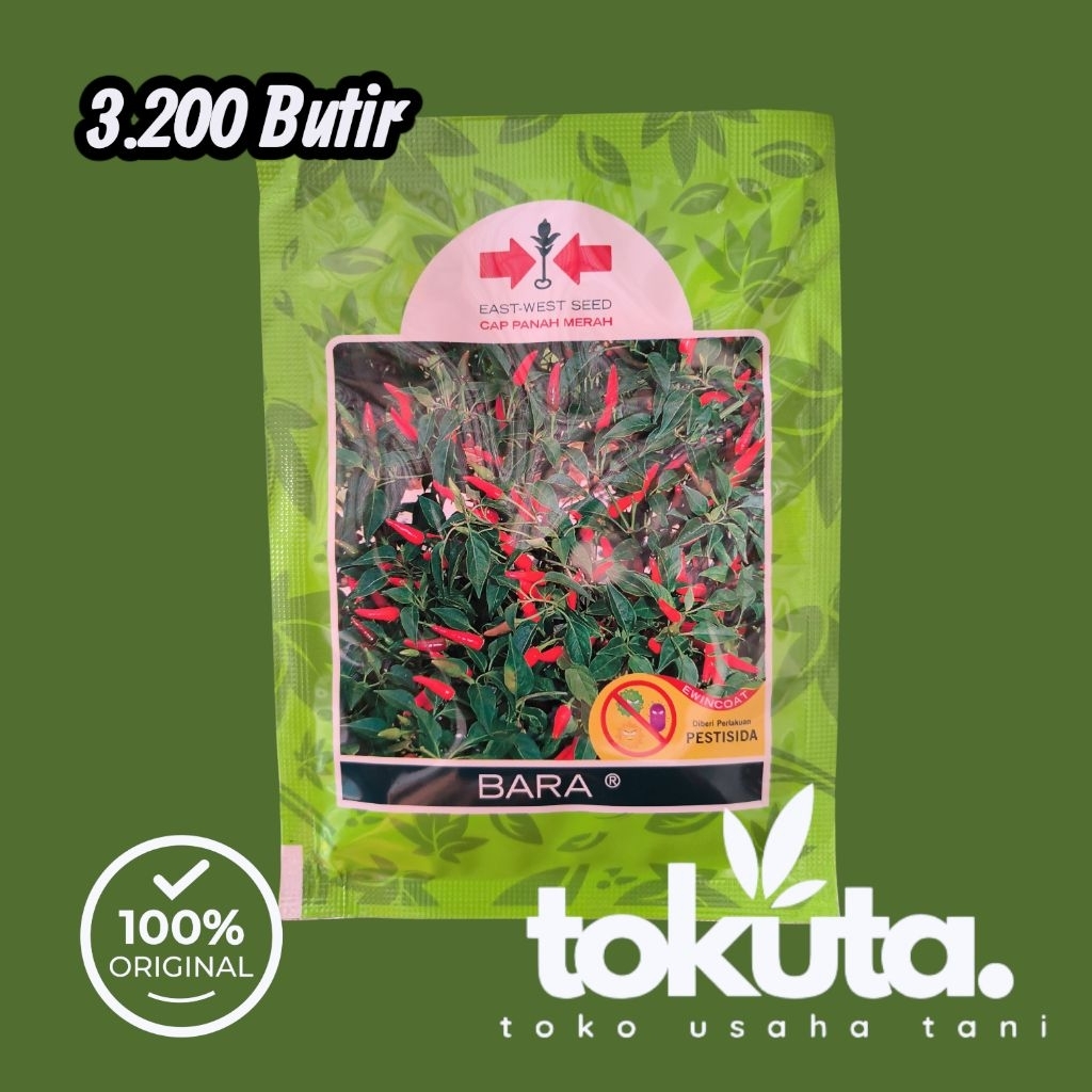 BARA 3.200 Butir Benih Cabe Rawit Hijau Cap Panah Merah