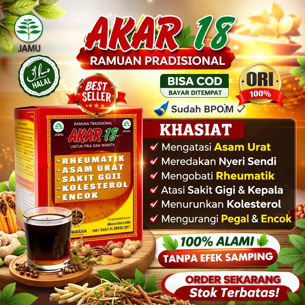 minuman herbal akar 18