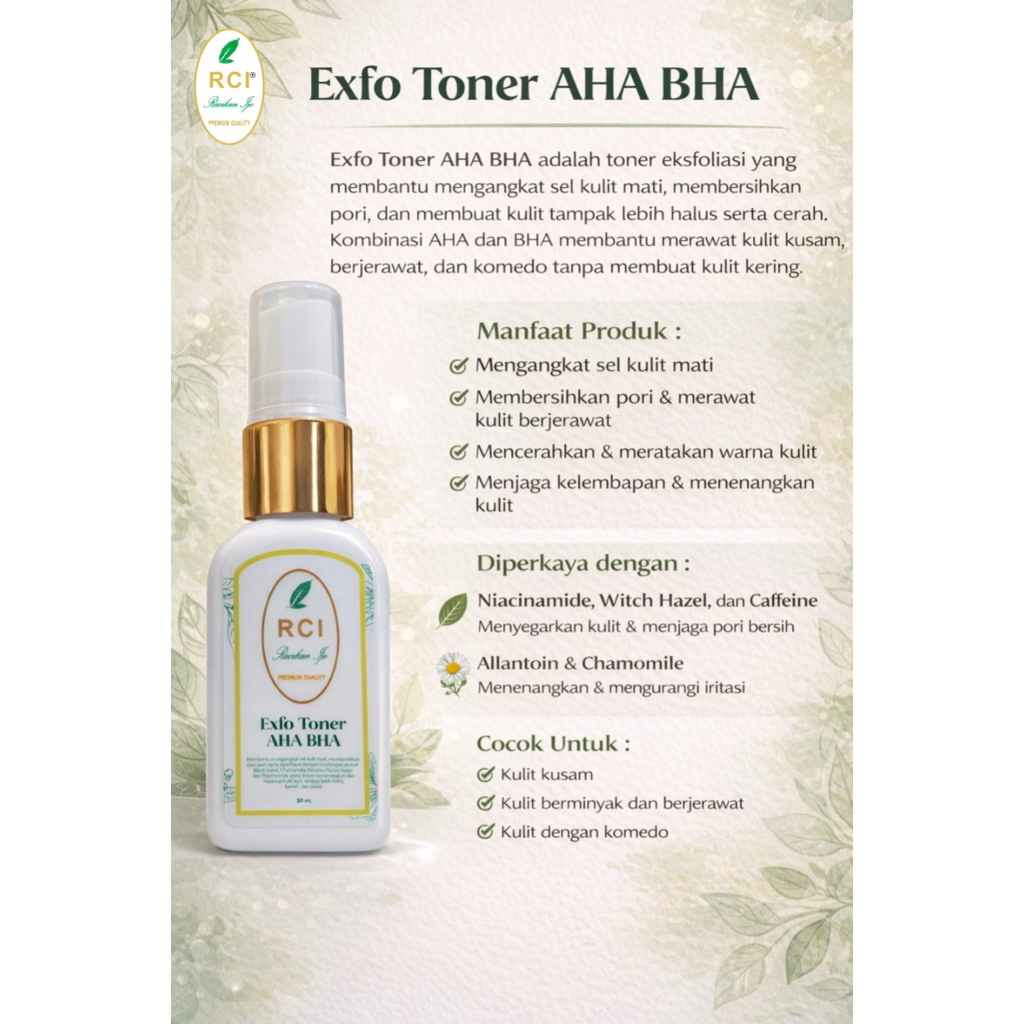 TONER RCI NEW FORMULA  TONER AHA BHA/ FRESH 30ml | RCI SKINCARE