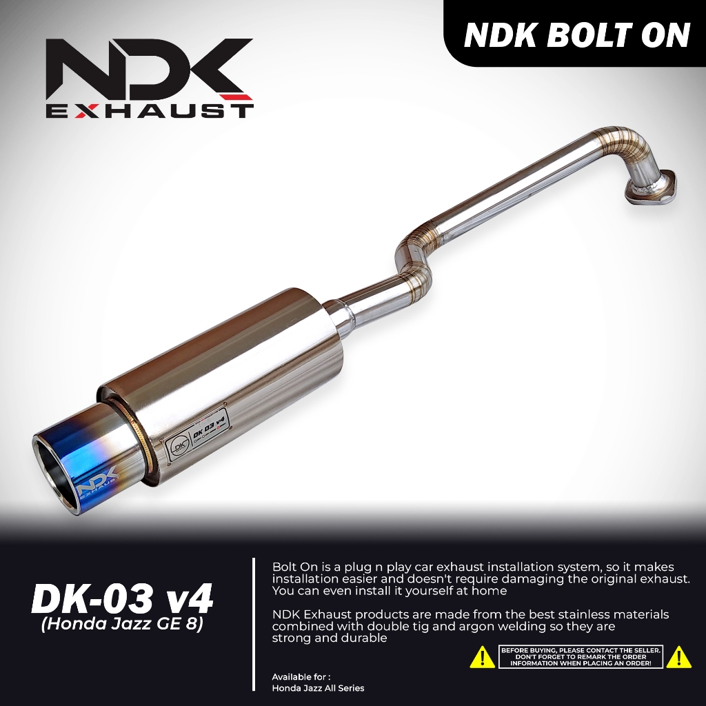 NDK KNALPOT RACING HONDA JAZZ SEMI FULLSYSTEM PNP KNALPOT MOBIL SEMUA HONDA JAZZ GE8 GK5 RACING NDK 