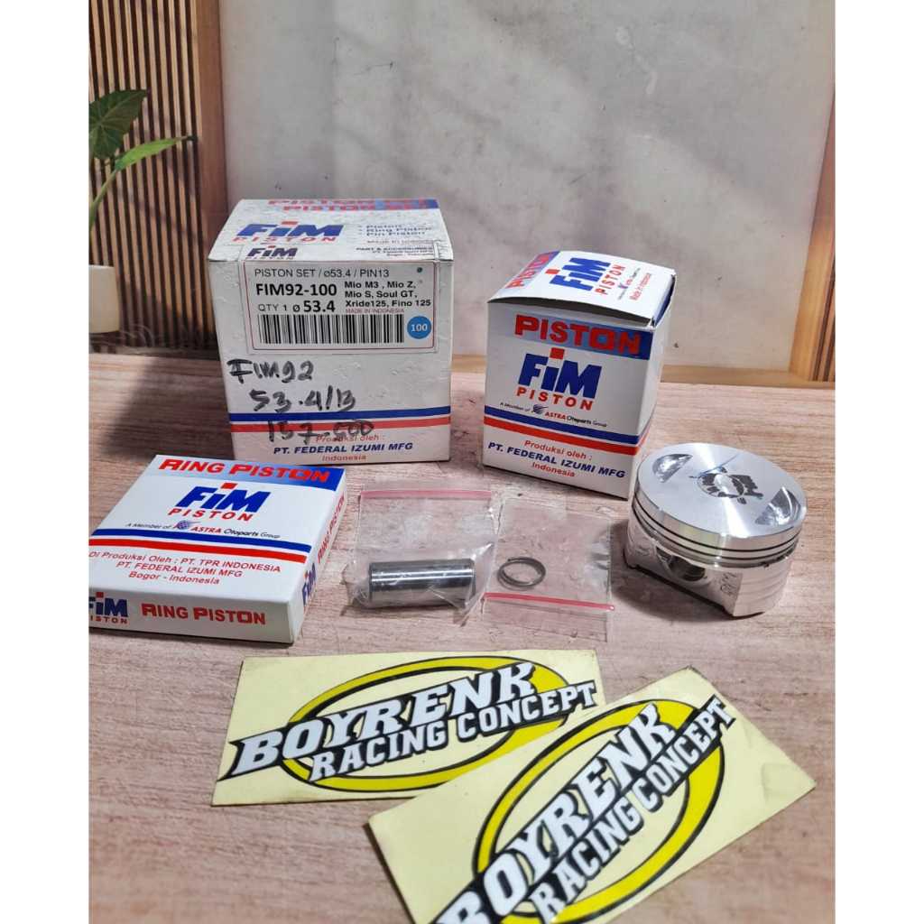 Piston FIM Yamaha Mio M3 Mio S Mio Z Mio Soul GT Fino 125 X Ride 125 FIM92 FIM 92- boyrenk madura