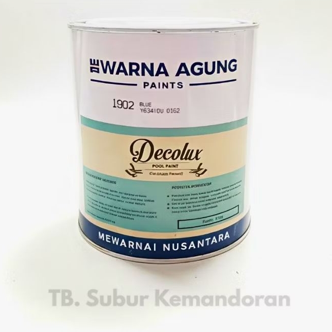 Cat Kolam Renang/Bak Mandi Decolux Pool Paint Warna Agung 1kg