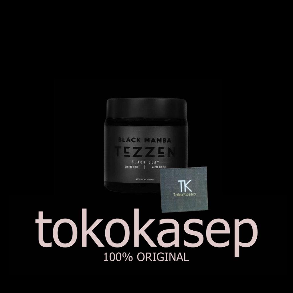TEZZEN Black Mamba Clay Menutupi Uban Hitamkan Rambut 5 Oil 100ml Matte pomade