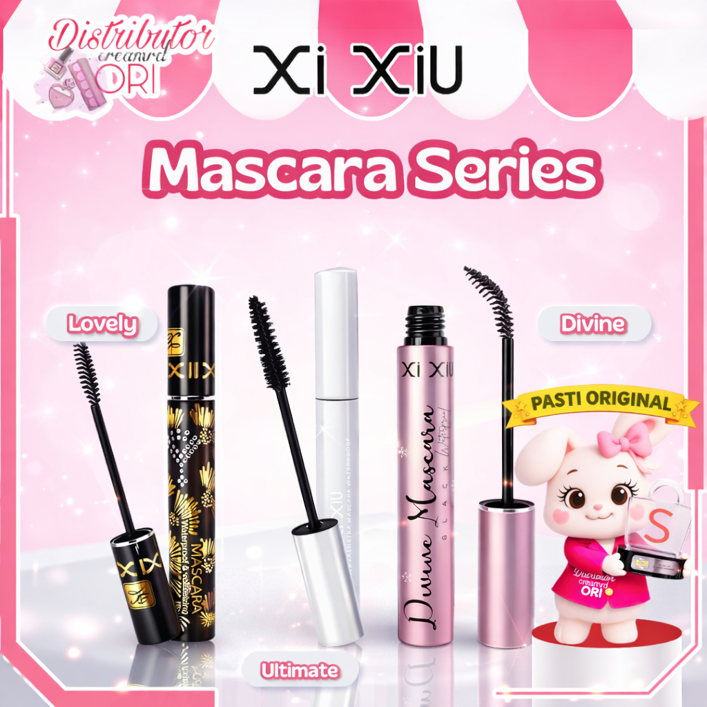 Xi Xiu Lovely | Black | Divine Mascara Waterproof Volumizing BPOM | maskara XIXIU / Ultimate Mascara
