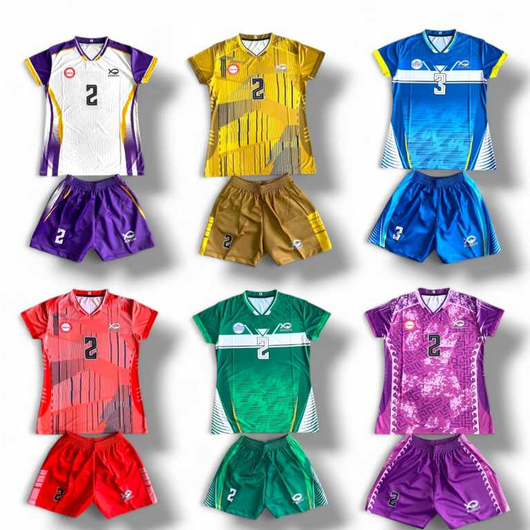 Jersey Stelan Volly Wanita | Jersey Olahraga Volly Bahan Serena