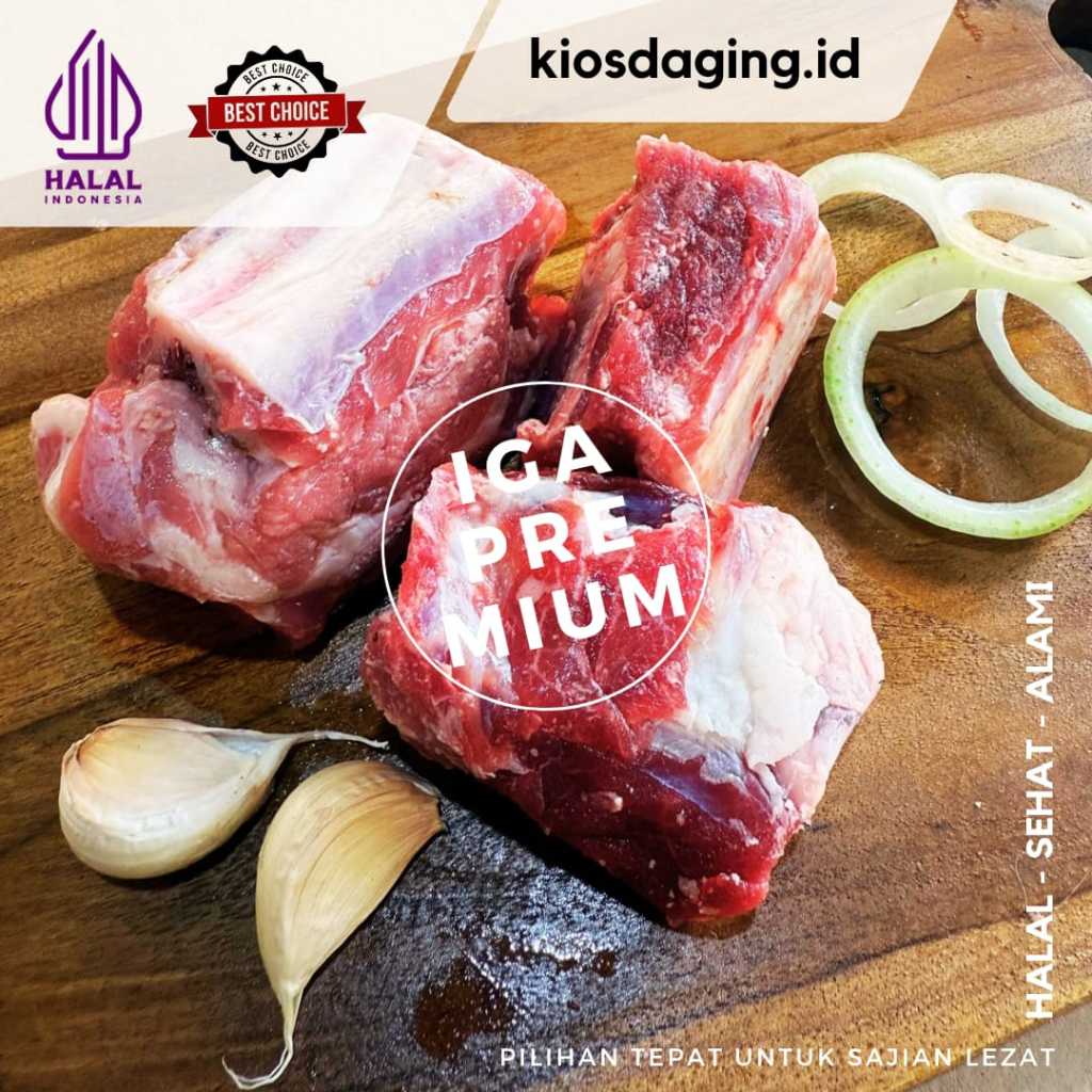 kiosdaging.id - IGA Sapi Premium Daging Tebal 5 cm - Daging Lokal Segar