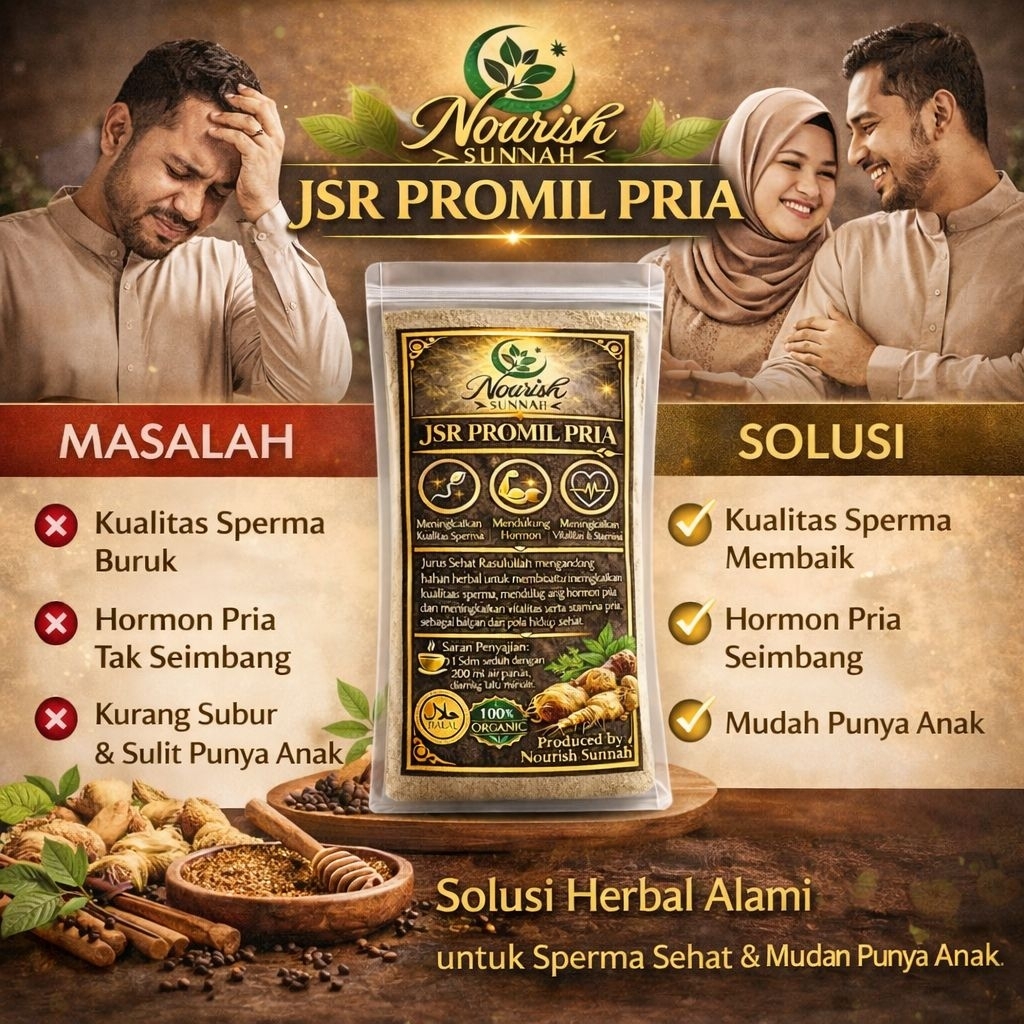 JSR Nourish Sunnah Promil Pria Herbal Program Hamil Vitalitas Kesuburan