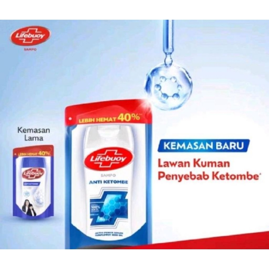 Lifebuoy Shampoo Anti Ketombe Refil 900 ml Biru