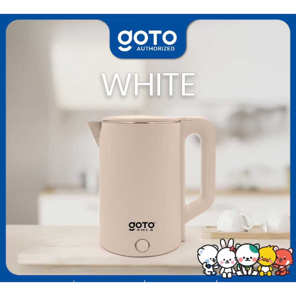 Goto Electric Kettle Sola Teko Listrik Pemanas Air Stainless Steel