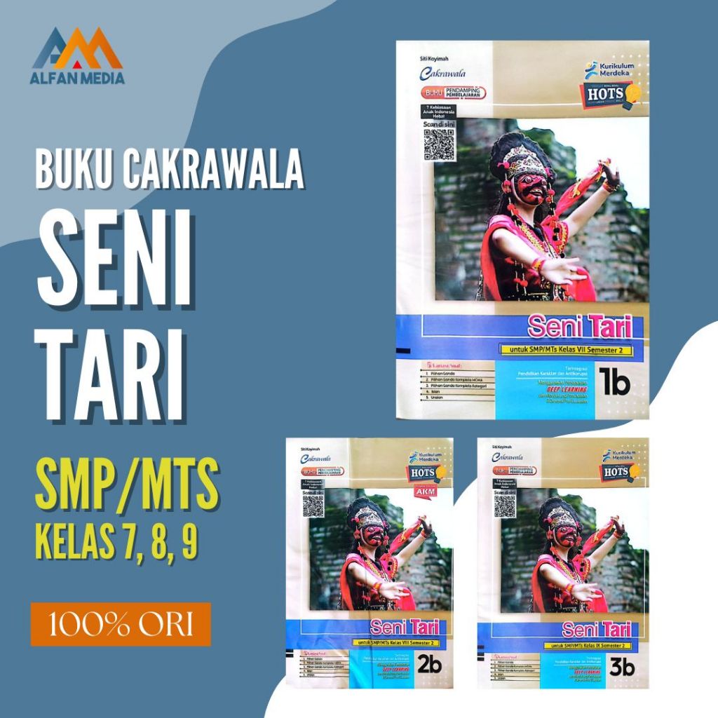 [ORIGINAL] Buku Lks Seni Tari Cakrawala SMP/MTS KURMER Kelas 7, 8, 9  Semester 2/GENAP 2026 DEEP LEA