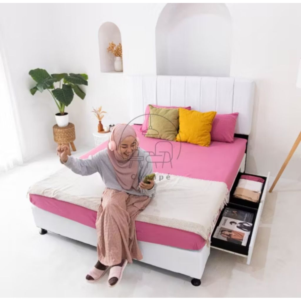 Dipan Laci Sandaran 180x200