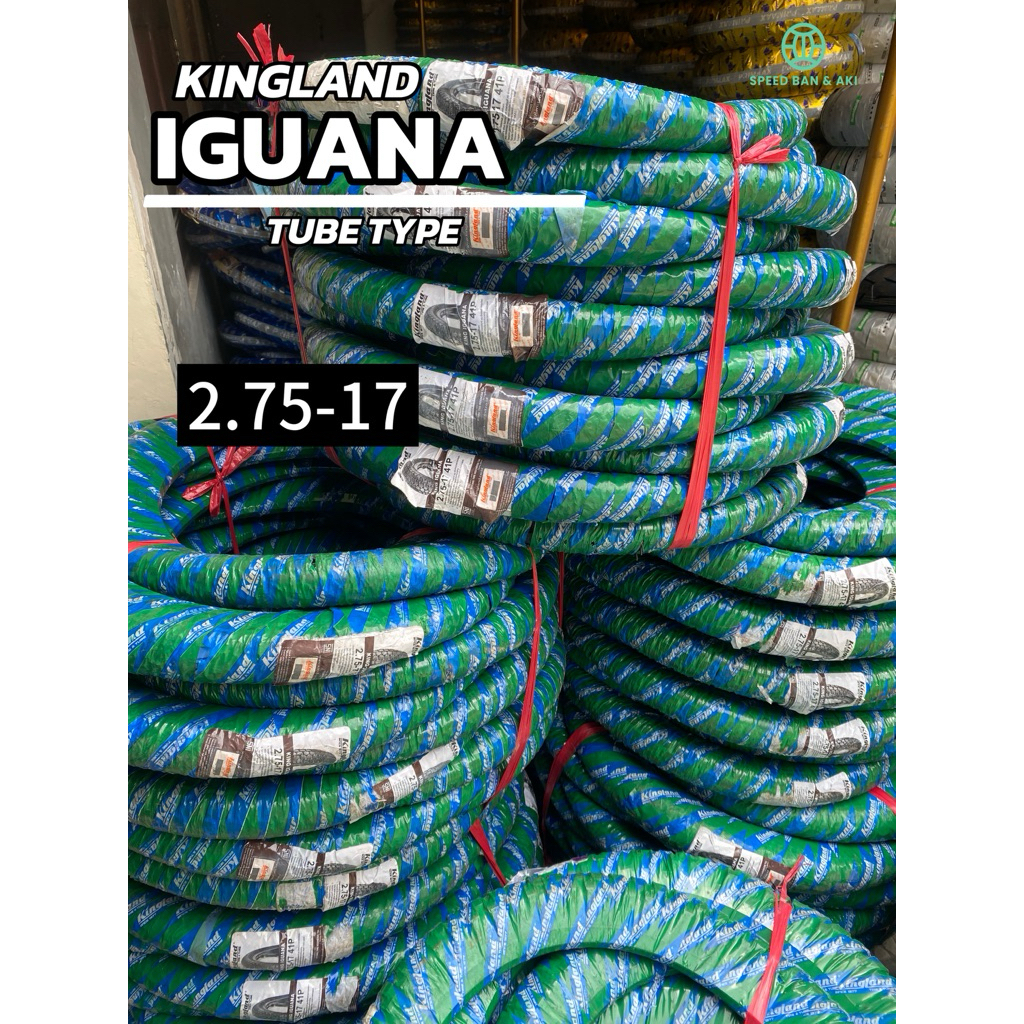 100% ORIGINAL & BARU BAN KINGLAND IGUANA TUBE TYPE 2.75-17 RING 17 GROSIR BAN MOTOR UKURAN  NON TUBL